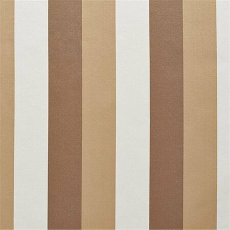 FINE-LINE 54 in. Wide Beige- White And Taupe Thick 3 Color Stripes Silk Satin Upholstery Fabric FI2944355